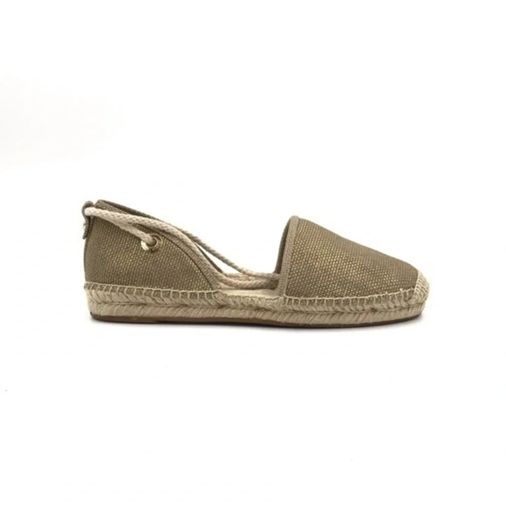 Michael Kors Tan Gold Margie Lace-Up Espadrille Sandals size 8
